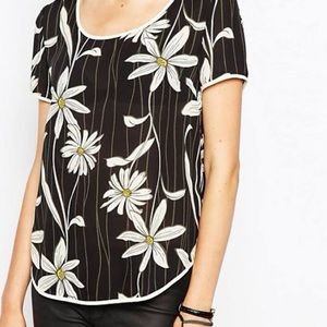 Anthropologie Harlyn Daisy Black Blouse